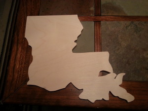 Large State Cutout, custom cutting, custom scroll saw cutting, custom state cutout