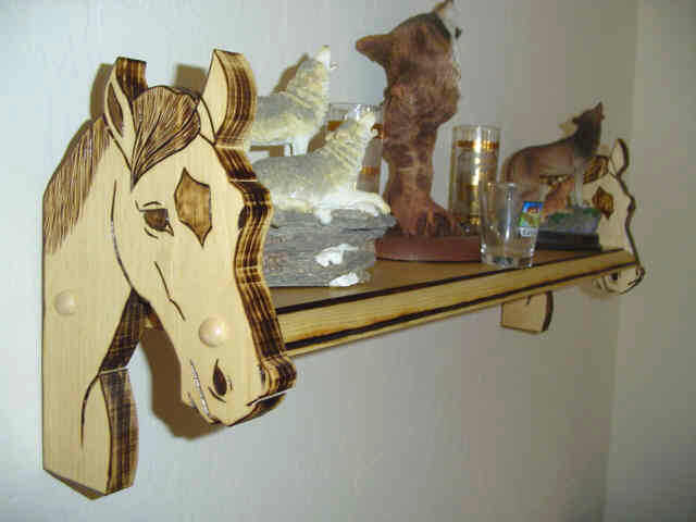 Horse lovers, wall shelf, horse shelf, custom shelf, hand crafted, specialty shelf