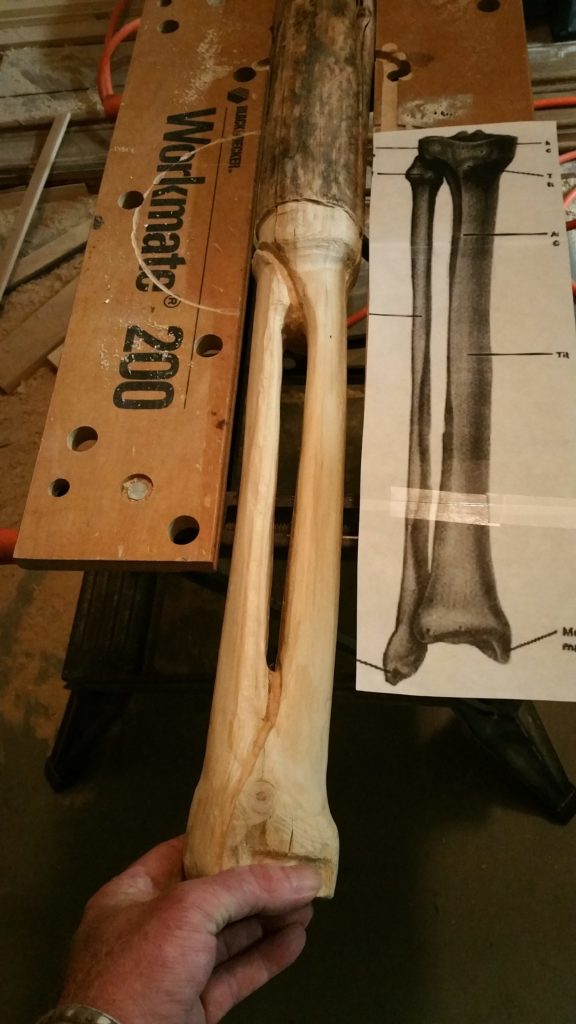Custom Carved Legs, skeleton legs, shins, sculpted table legs