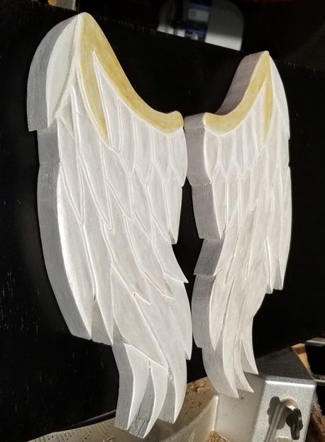 angel wings, carved angel wings, hand carved, hand painted, hand carved angel wings, hand crafted