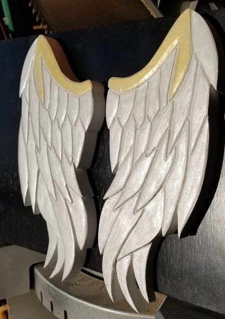 angel wings, carved angel wings, hand carved, hand painted, hand carved angel wings, hand crafted